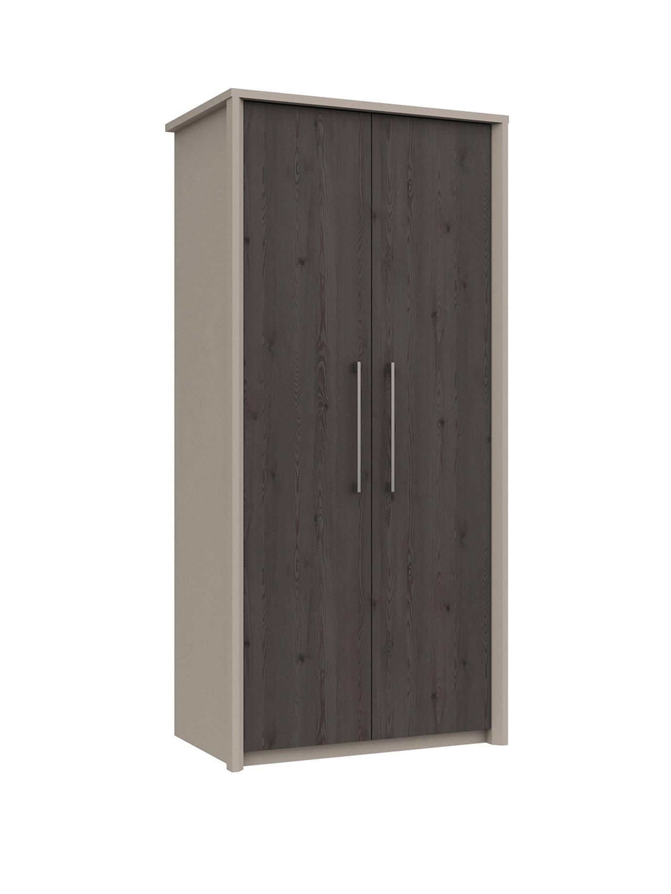 Image 3 of 7 of One Call Smyth 3 Piece Ready Assembled&nbsp;Package - 2 Door Wardrobe, 5 Drawer Chest and 2 Bedside Chests