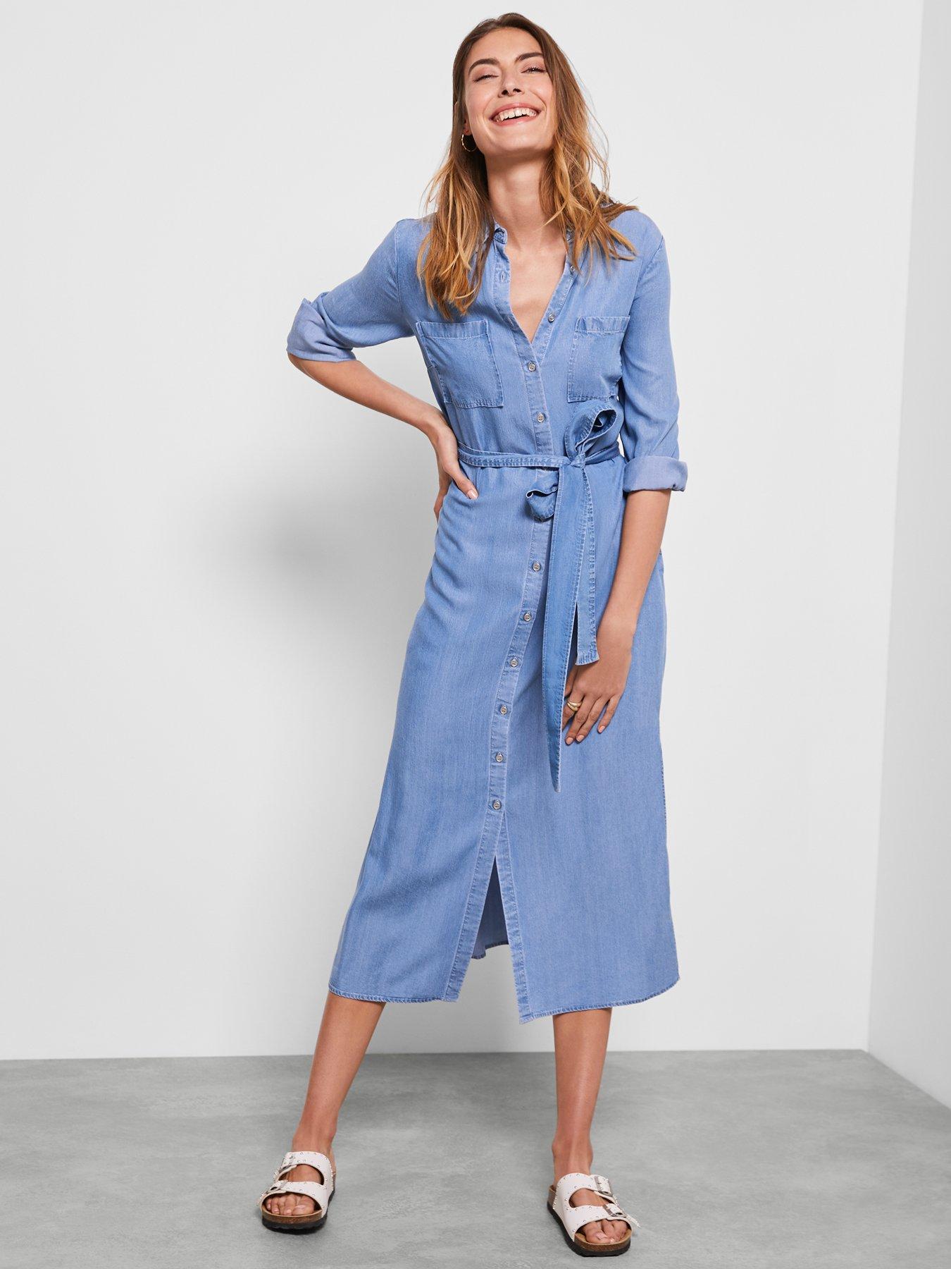 mint velvet denim dress