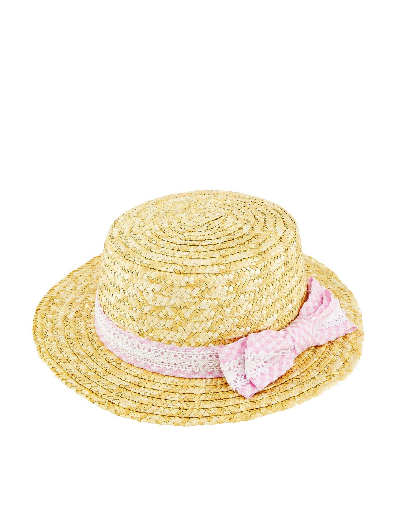 Monsoon Girls Gingham Straw Lace Hat review