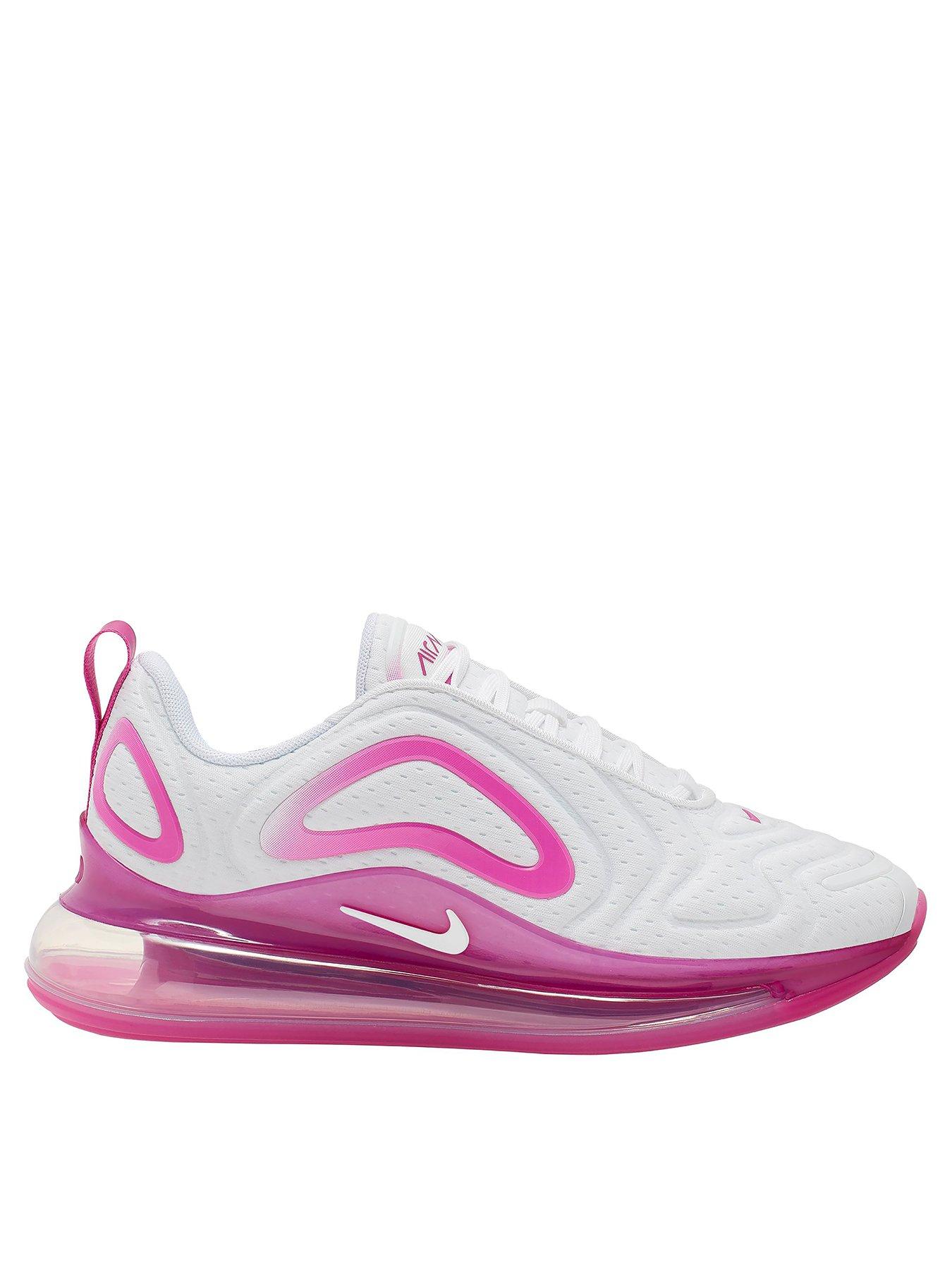 pink and white nike 720
