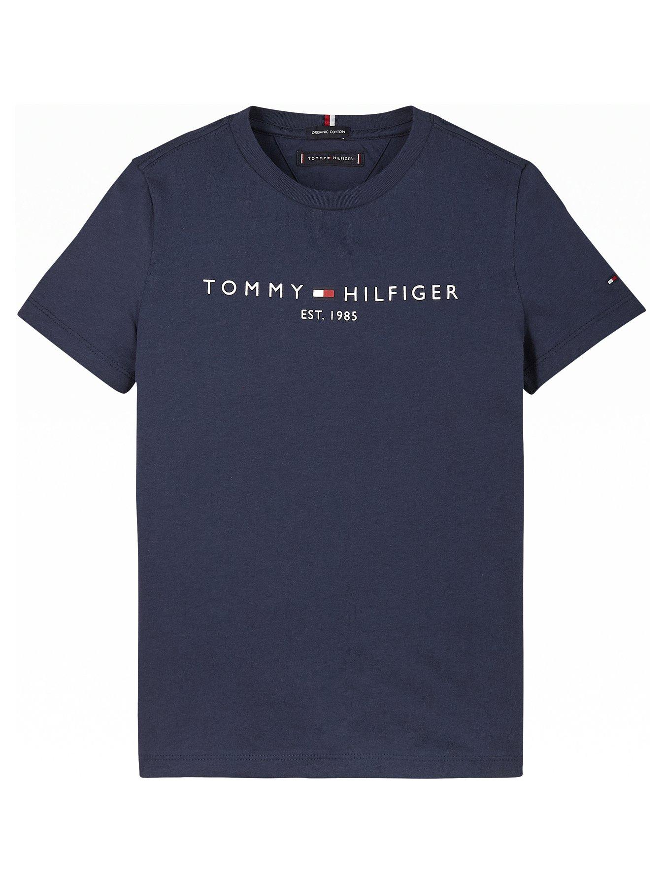 Tommy Hilfiger Boys Short Sleeve Essential Logo T-shirt - Navy
