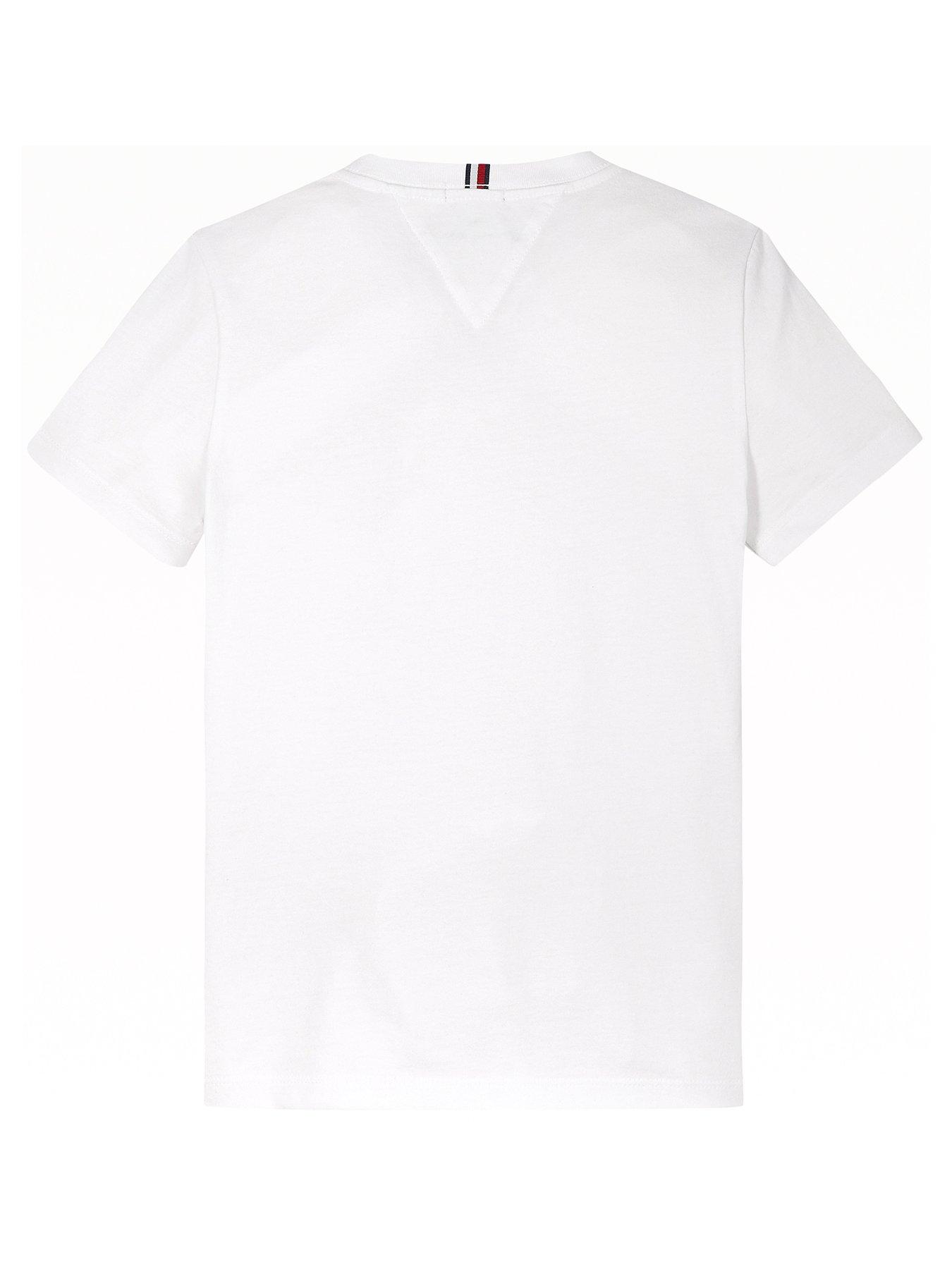 Image 2 of 2 of Tommy Hilfiger Boys Short Sleeve Essential Logo T-Shirt - White