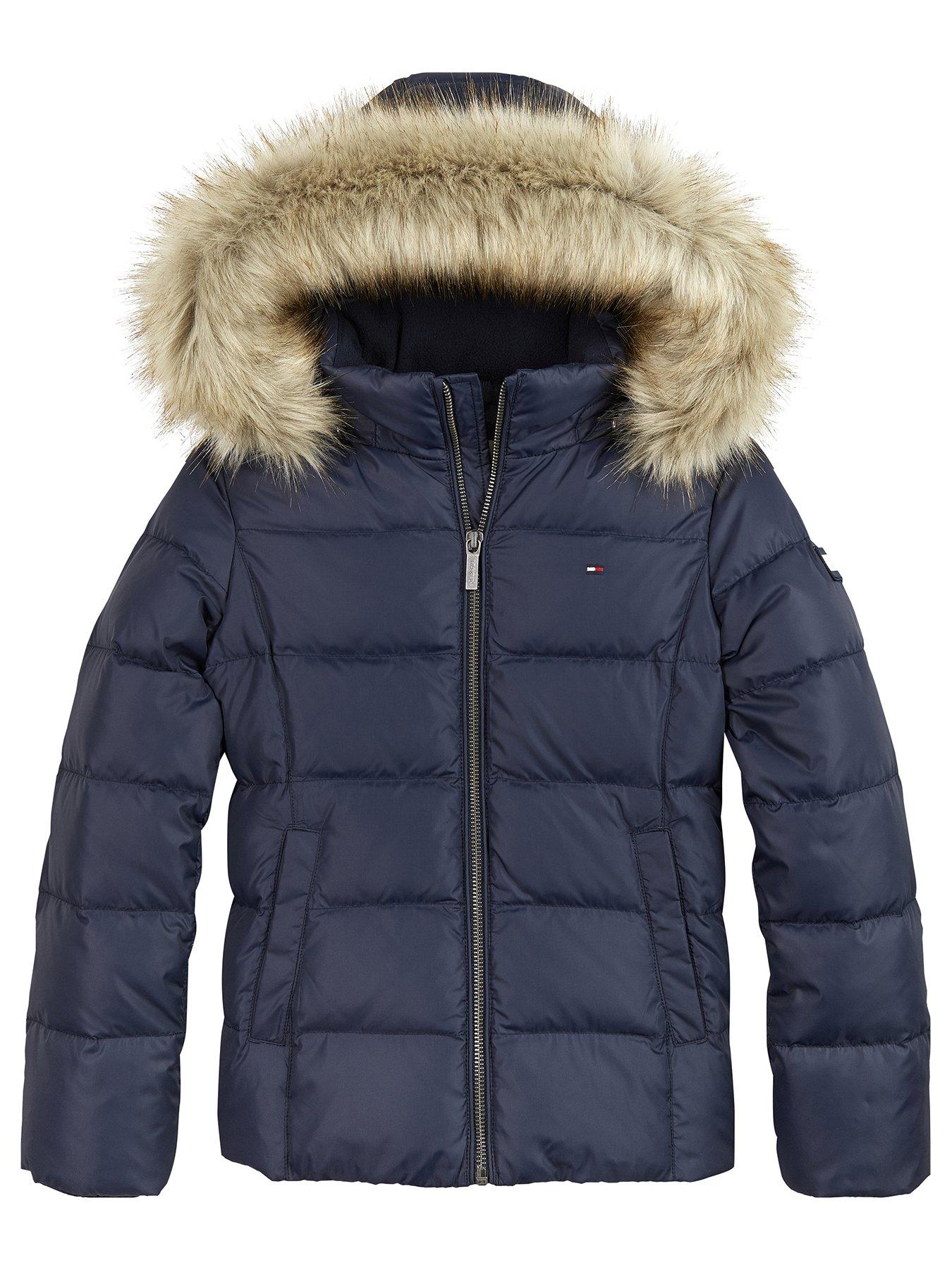 tommy hilfiger jacket fur hood
