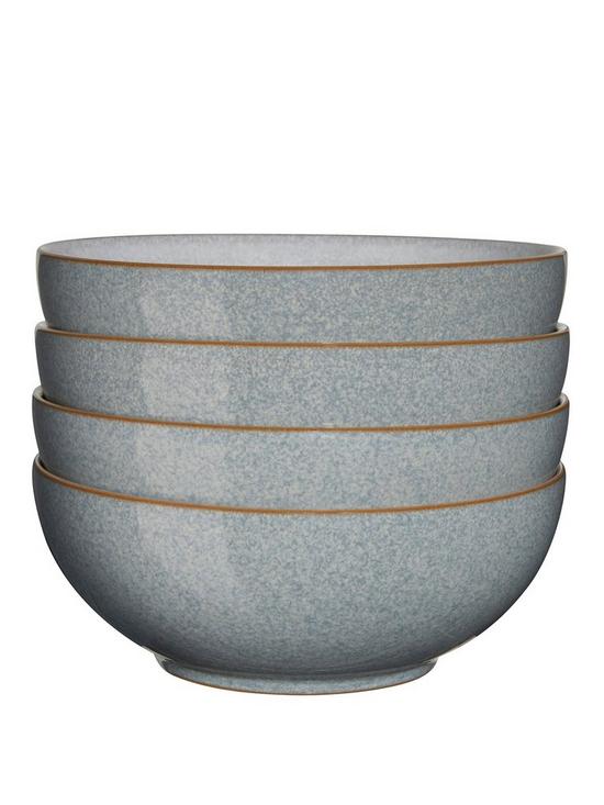 front image of denby-elements-light-grey-cereal-bowl-set-of-4