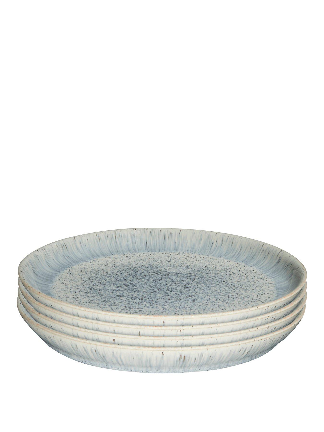 Denby Halo Grey Speckle Dinner Plates – Set of 4