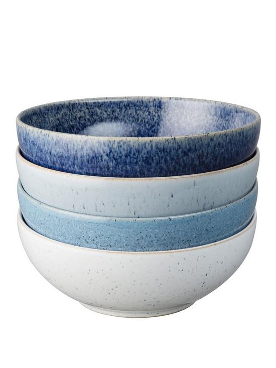 front image of denby-studio-blue-4-piece-coupe-cereal-bowl-set