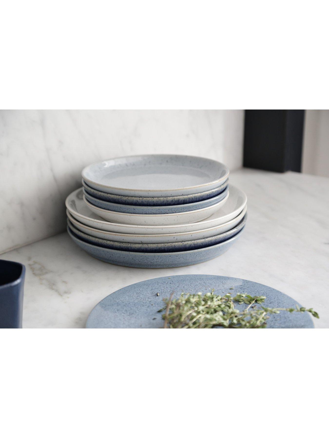 Image 2 of 3 of Denby Studio Blue 4-Piece Coupe Medium Plate Set