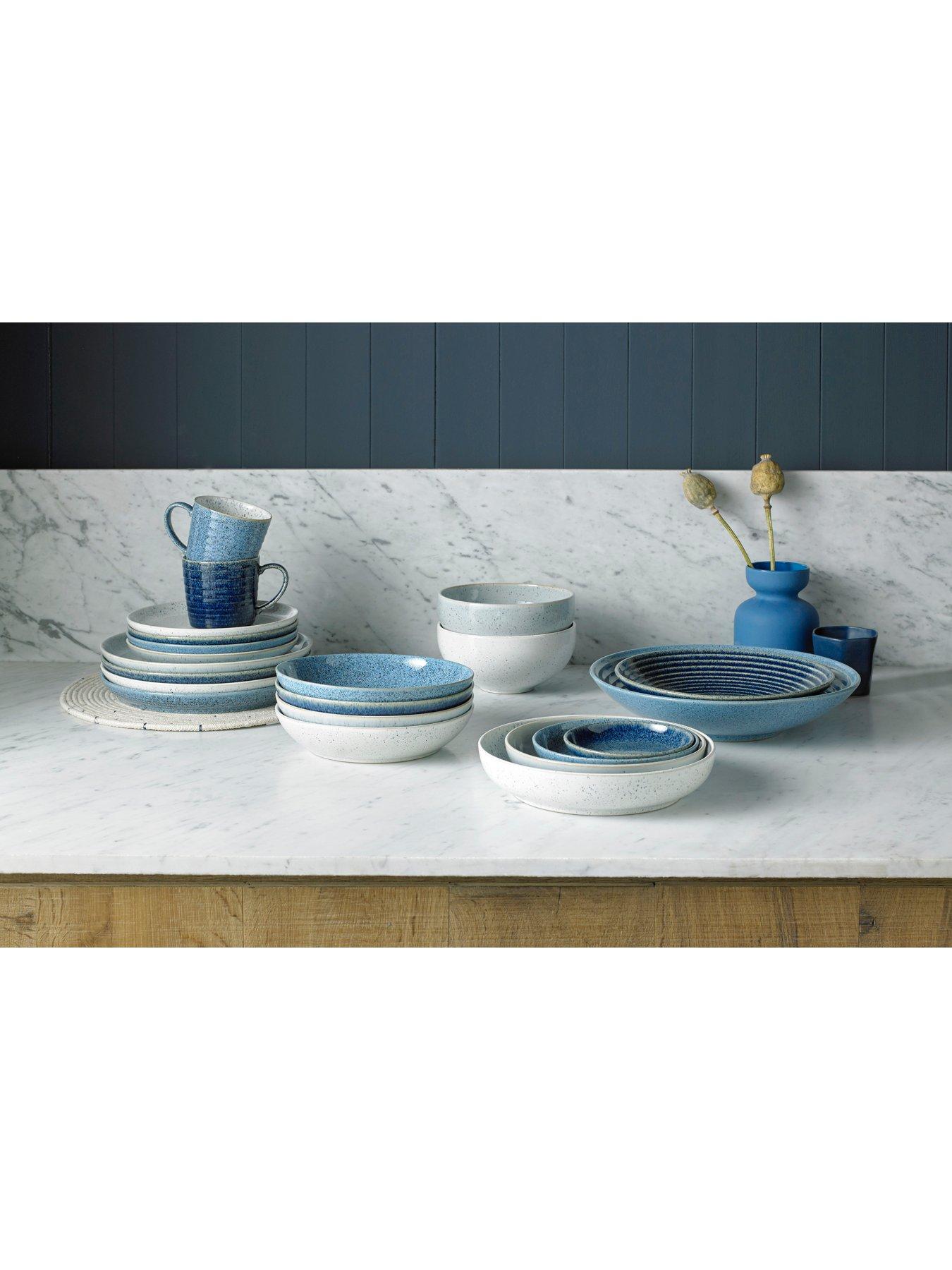 Image 3 of 3 of Denby Studio Blue 4-Piece Coupe Medium Plate Set