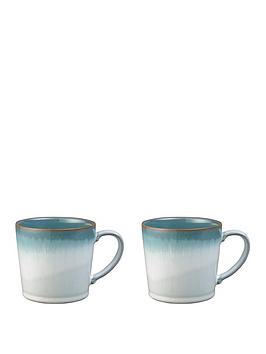 Product photograph of Denby Azure Haze Mugs Set Of 2 from very.co.uk