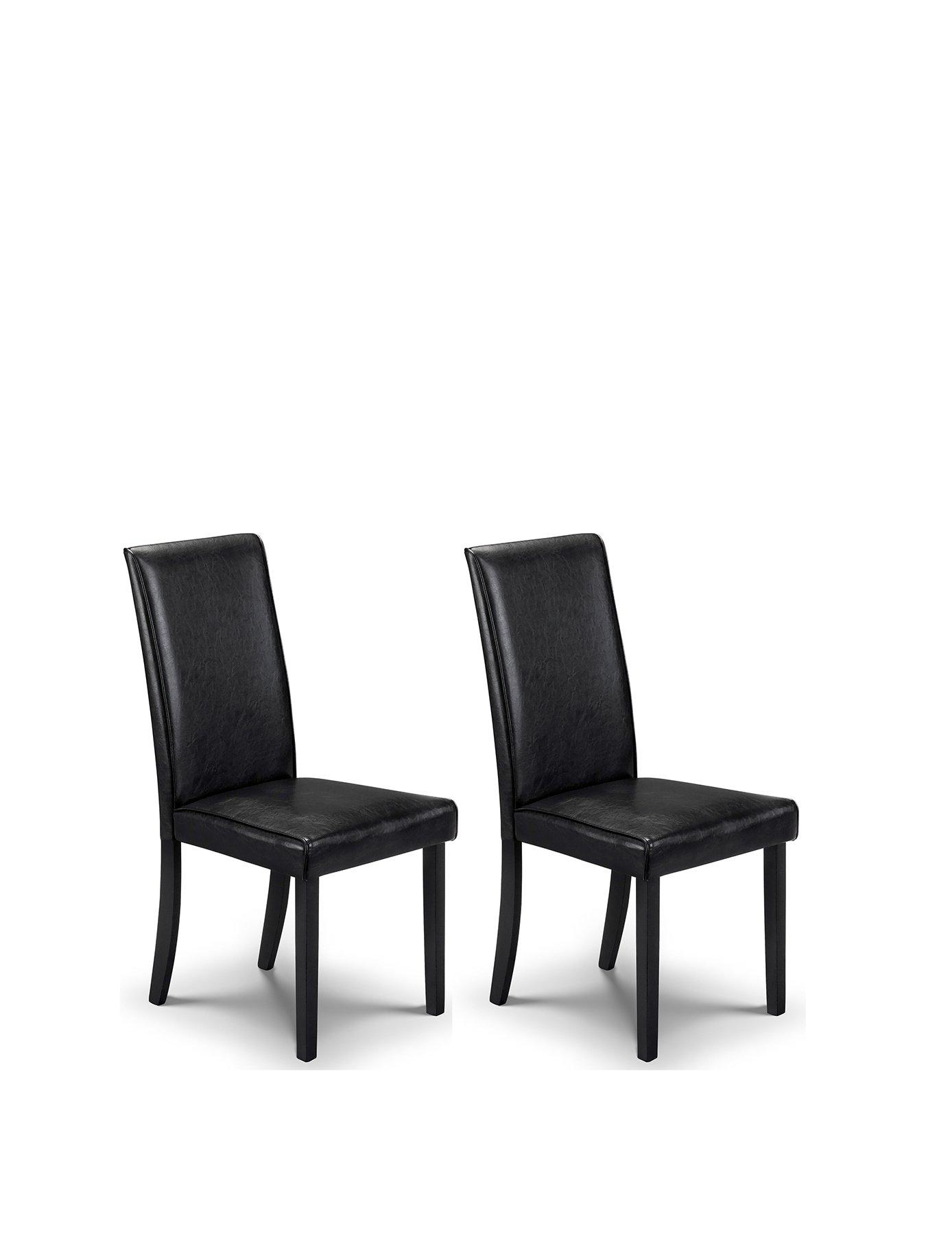 Product photograph of Julian Bowen Pair Of Hudson Dining Chairs - Black from very.co.uk