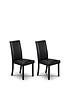  image of julian-bowen-pair-of-hudson-dining-chairs-black