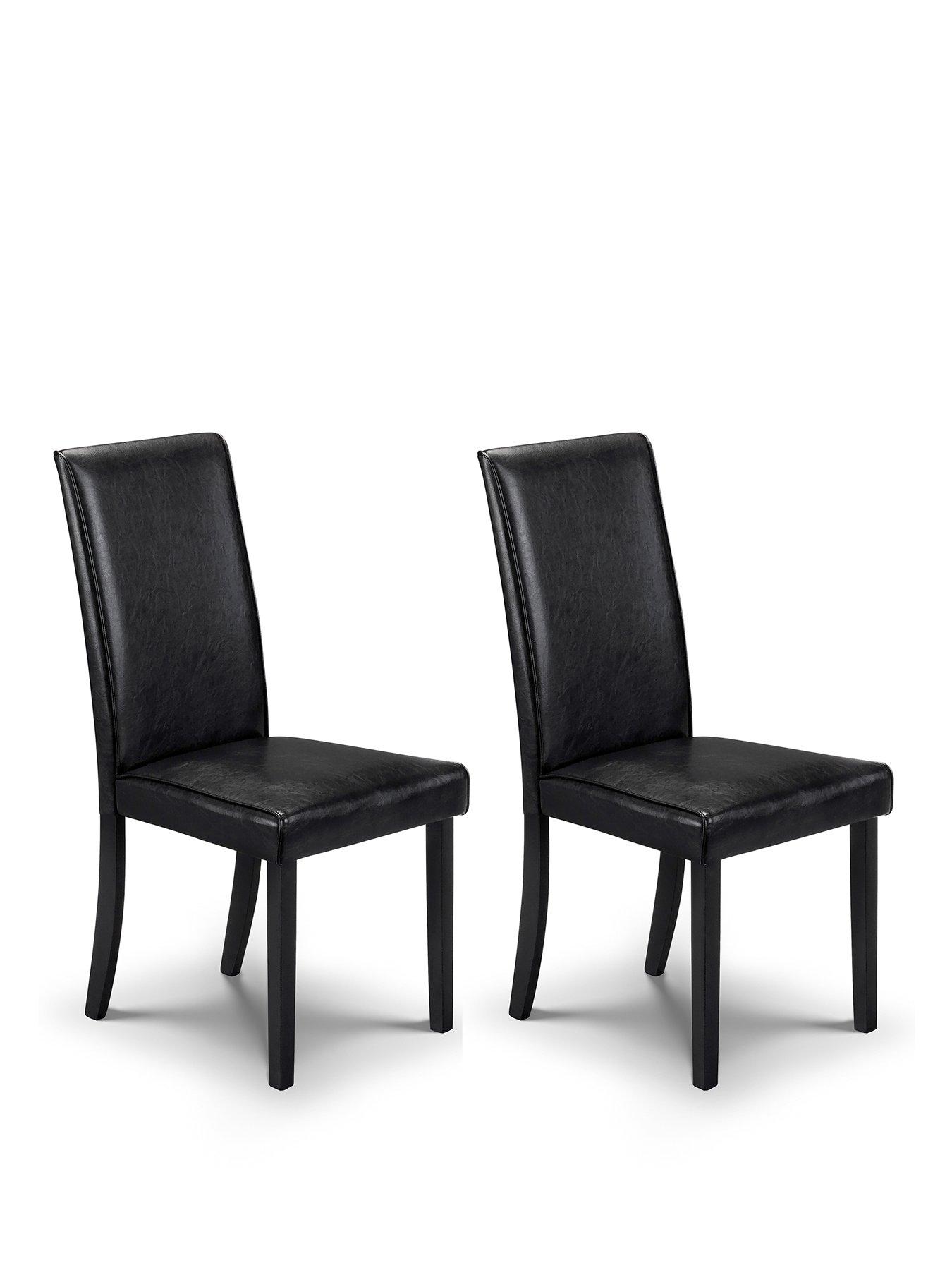 Image 2 of 2 of Julian Bowen Pair Of Hudson Dining Chairs - Black