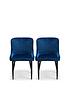  image of julian-bowen-pair-of-luxe-velvet-dining-chairs-blue