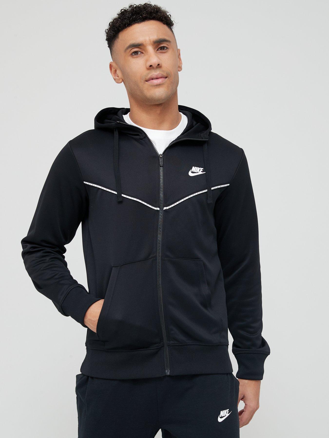 Nike NSW Repeat Full Zip Hoodie - Black | very.co.uk