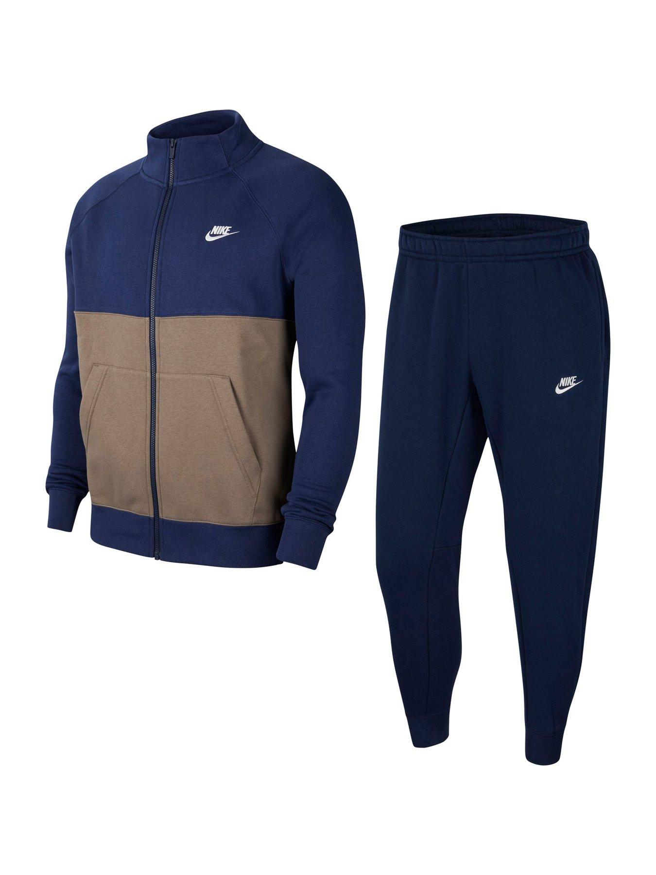 nike navy fleece tracksuit