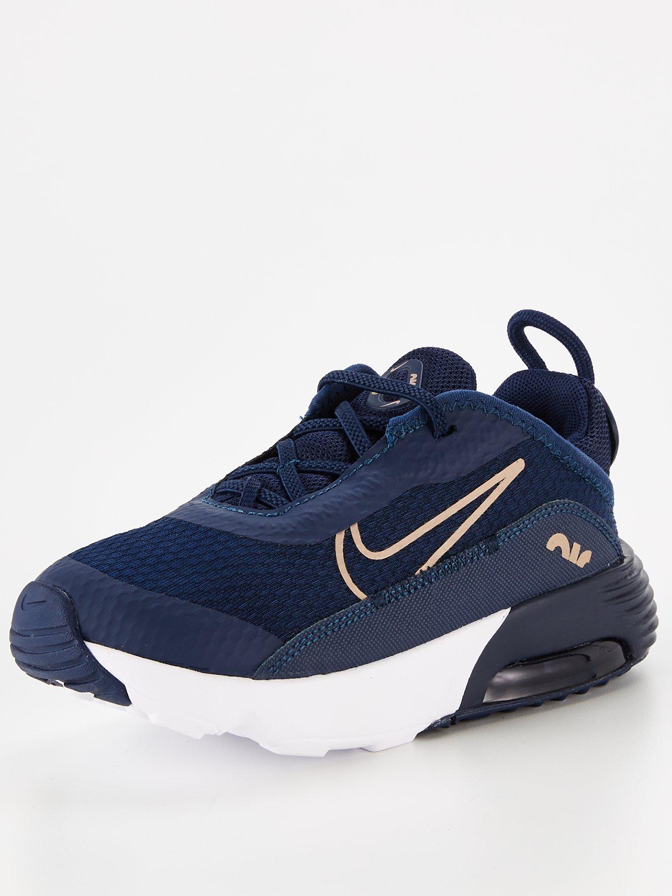 navy nike infant trainers