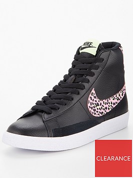 Nike Blazer Mid Junior Trainers - Black Multi | very.co.uk