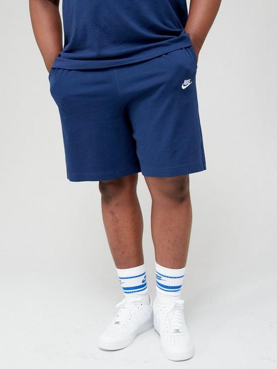 front image of nike-sportswear-club-shorts-plus-sizenbsp--navy