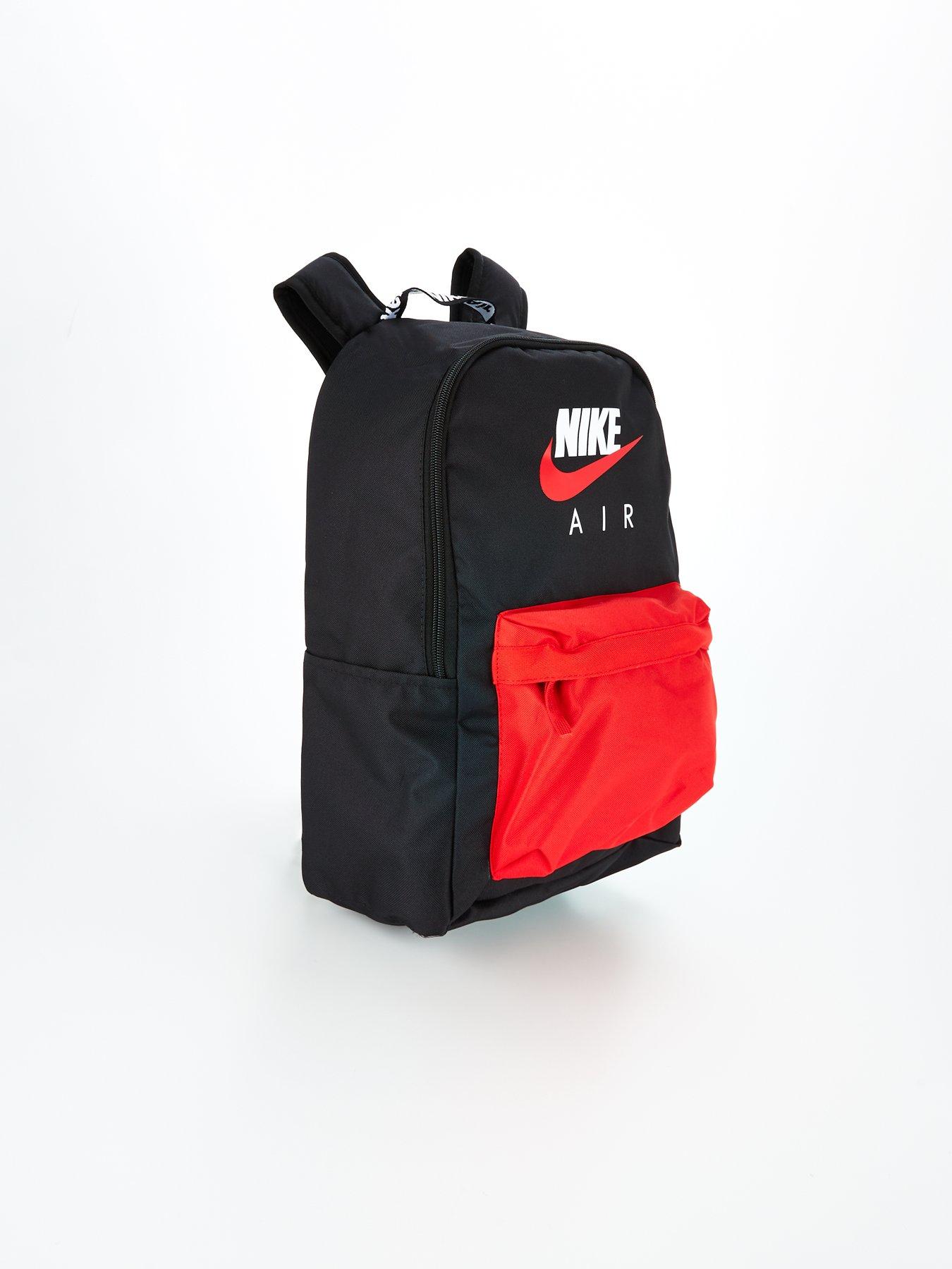 nike air backpack black and red