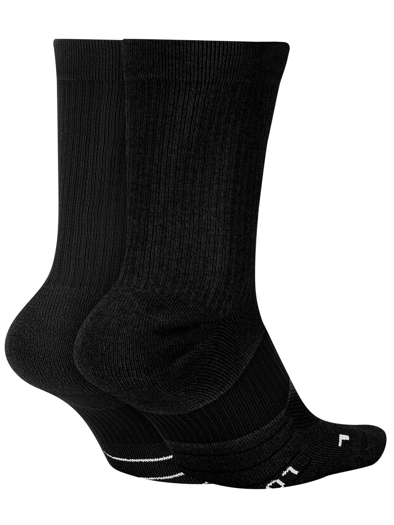Nike Men's Running Pack 2 Running Crew Socks BLACK very.co.uk