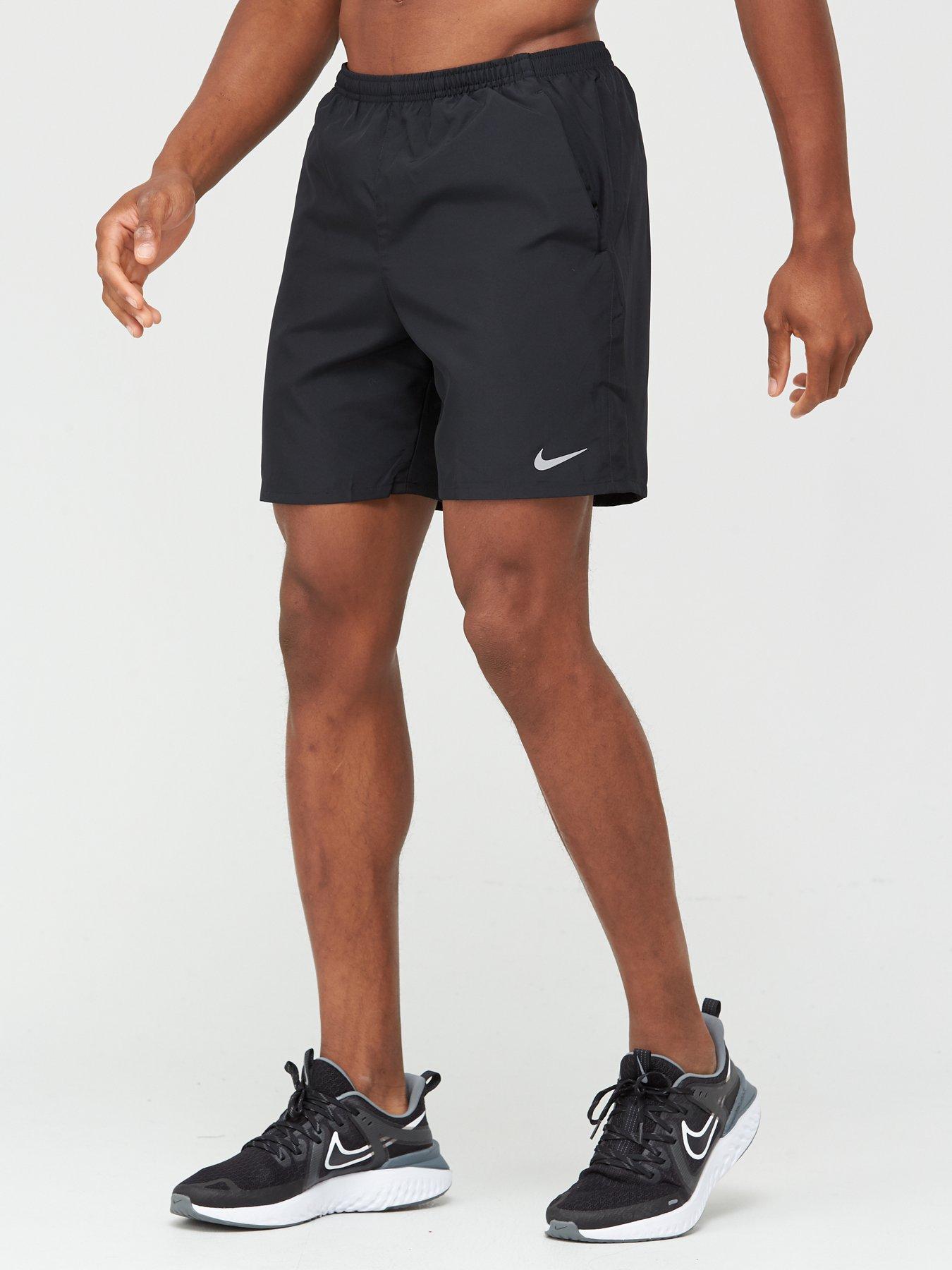 Men 7 Inch Running Shorts - Black