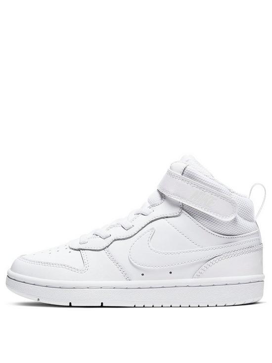 front image of nike-court-borough-mid-2-childrens-trainer