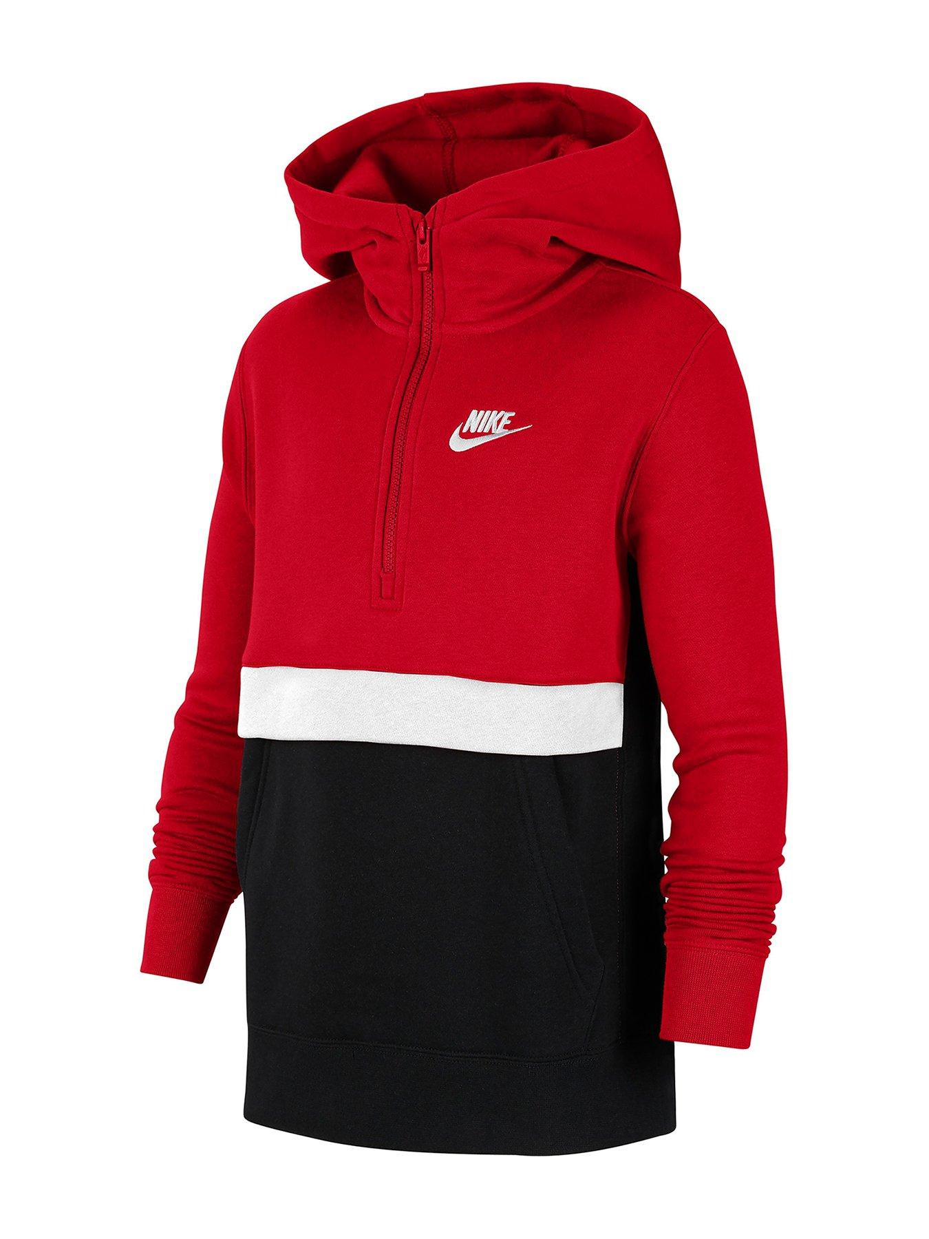 nike sweater red and black