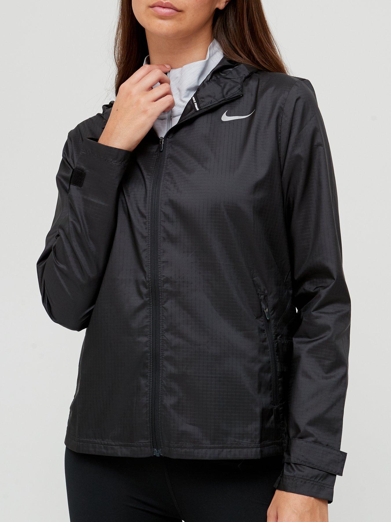 Black nike womens windbreaker jacket online