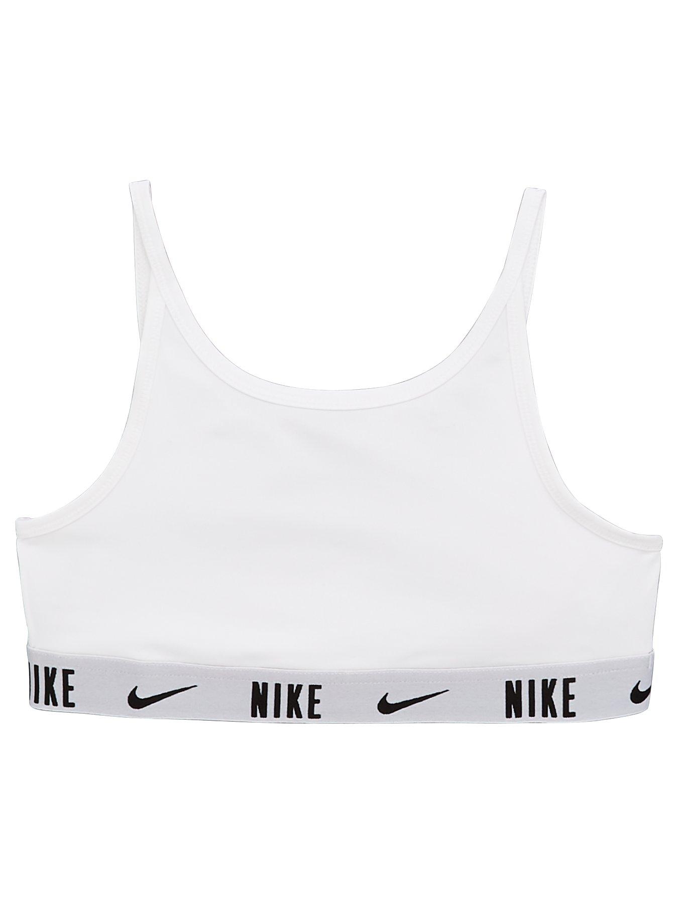 girls white nike sports bra