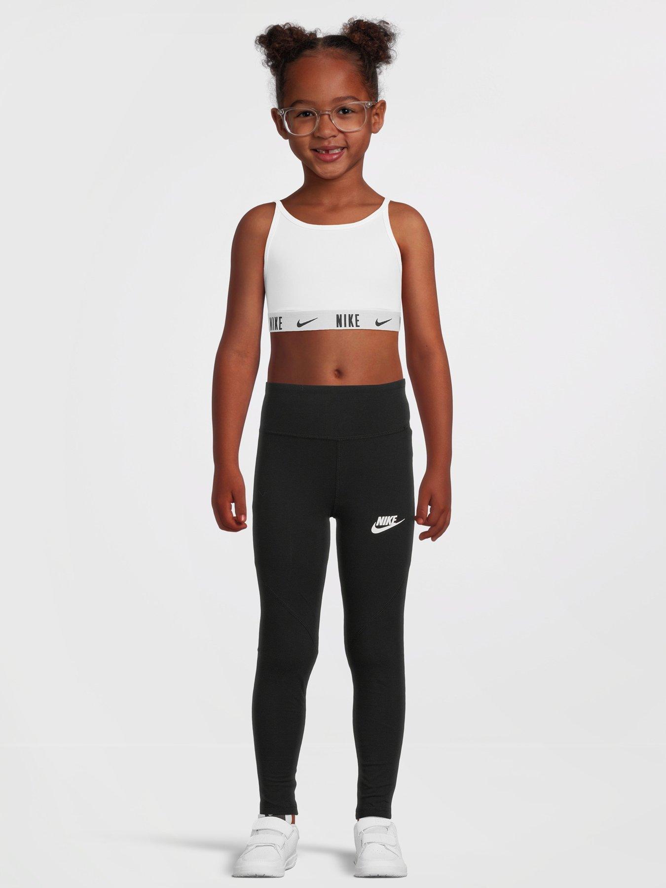 Nike Girls Bra Youth Large White Sports Bra Dri-Fit Trophy Training Older  Kids