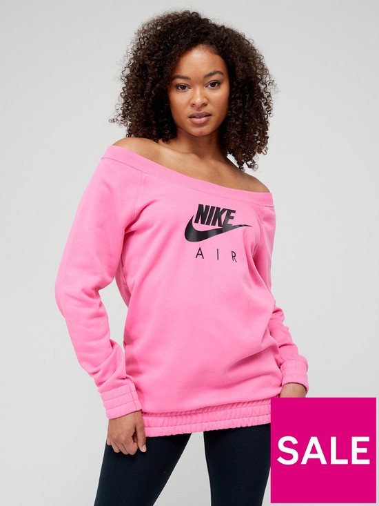 front image of nike-air-nsw-sweat-topnbsp--fuchsia