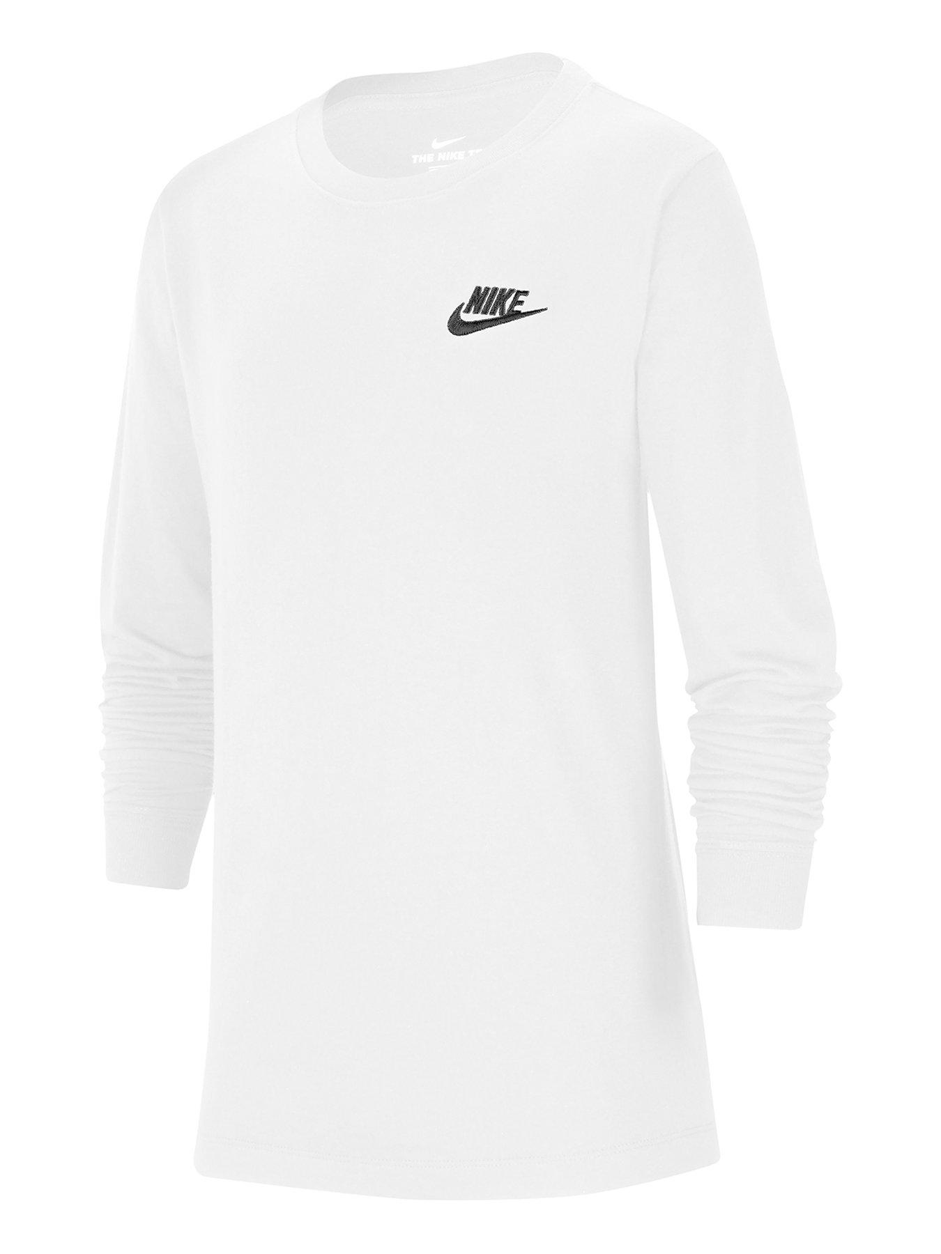Nike Older Boys Futura T-shirt - White/Black | very.co.uk