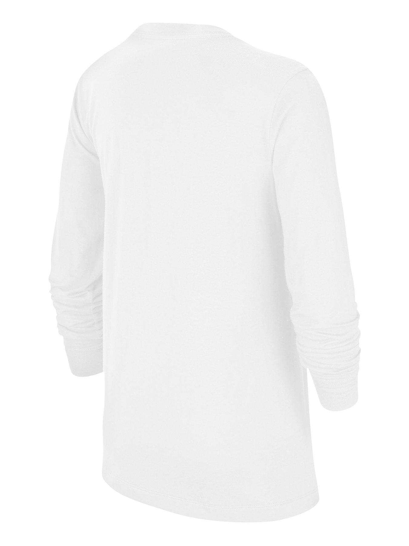 Nike Older Boys Futura T-shirt - White/Black | Very.co.uk