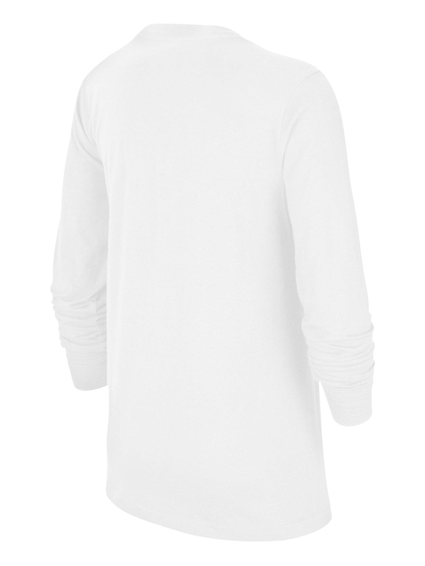 Nike Older Boys Futura T-shirt - White/Black | very.co.uk