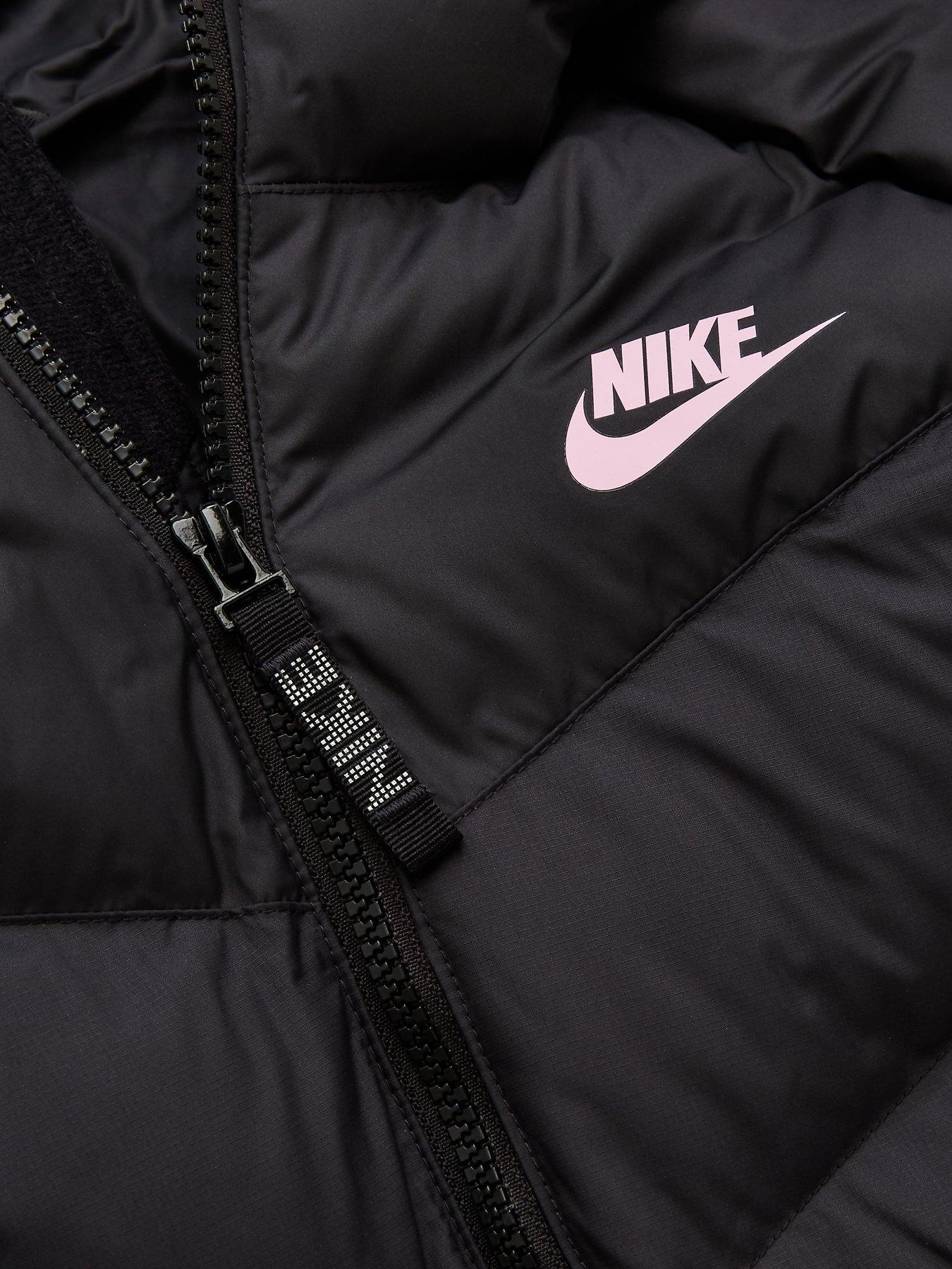 nike long black coat