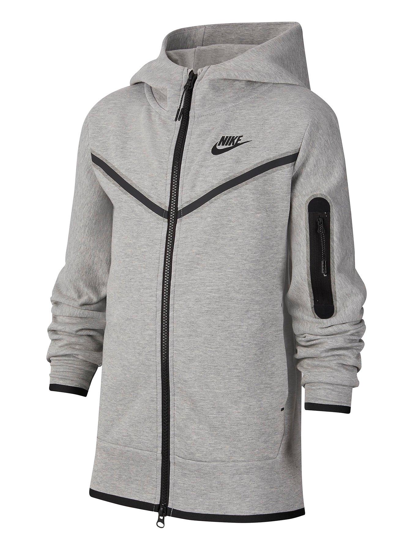 grey tech fleece jacket