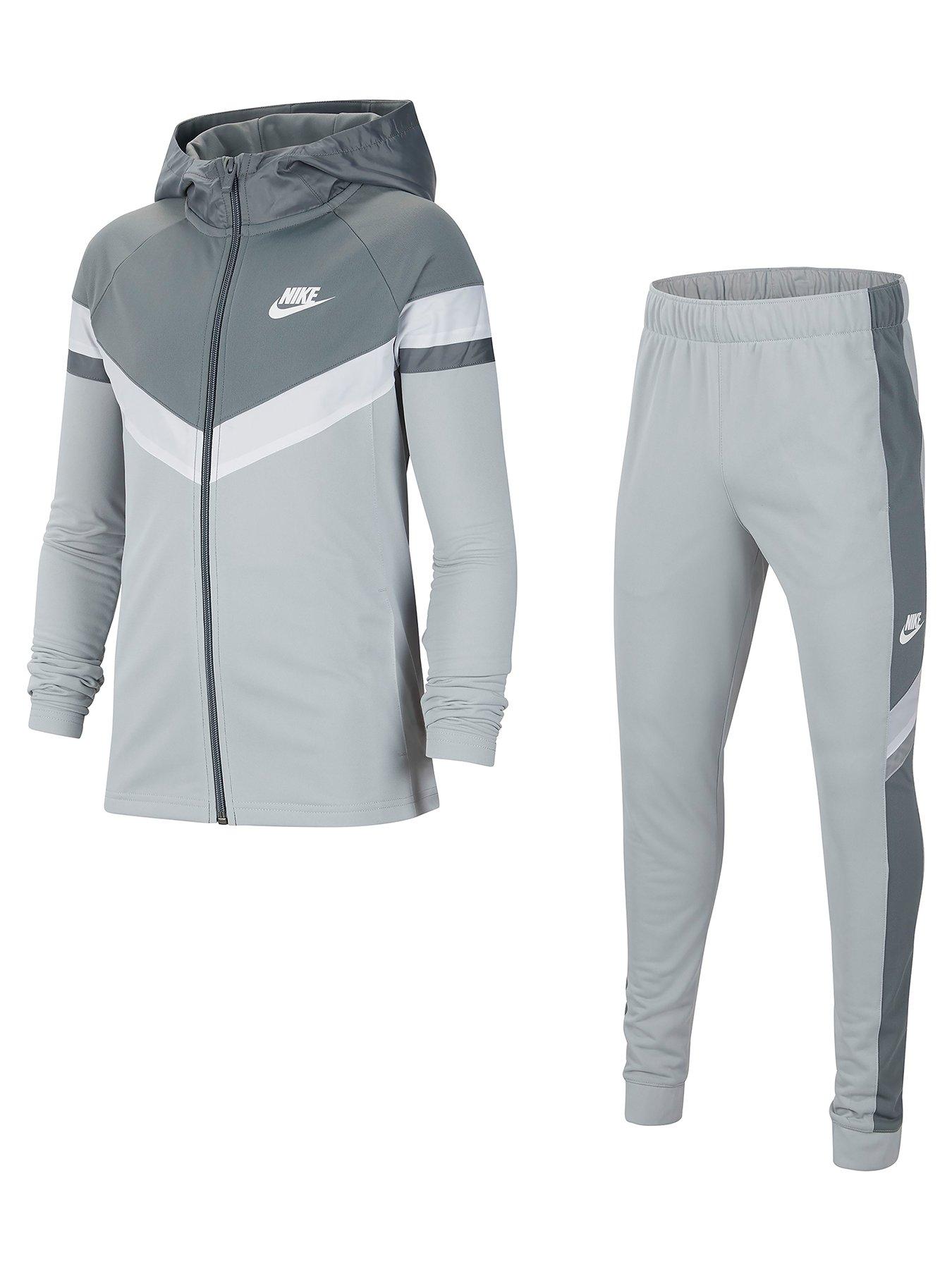 grey nike poly tracksuit