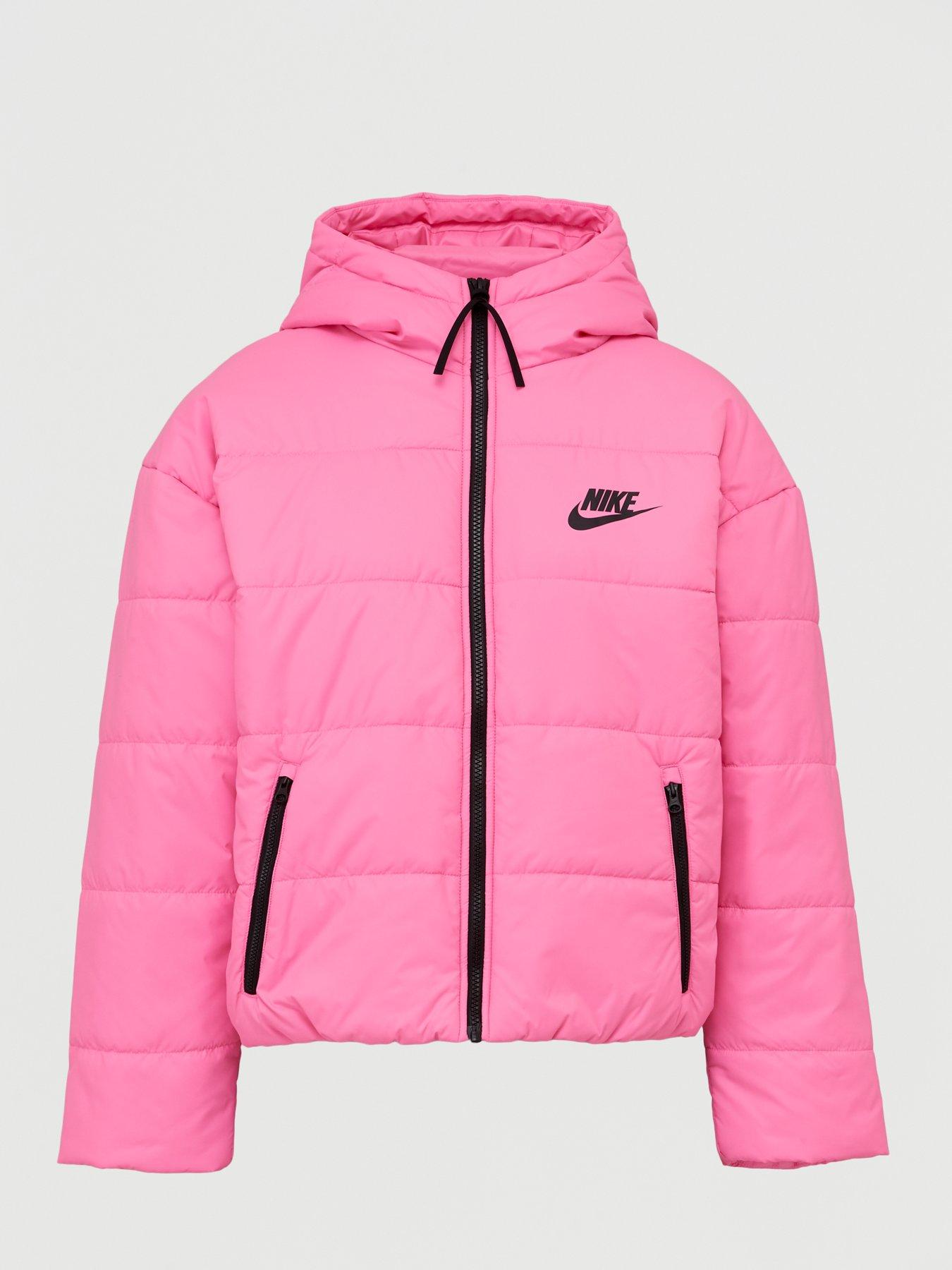 outfit pink coat nike 