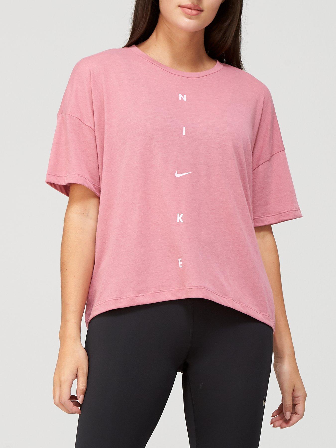 pink nike oversized t shirt
