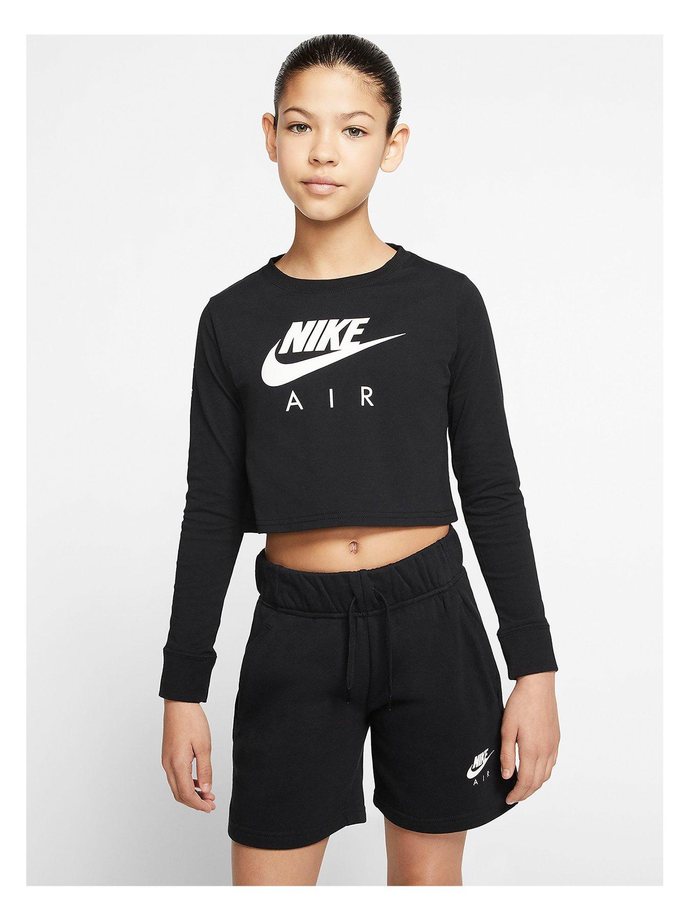 nike cropped long sleeve shirt