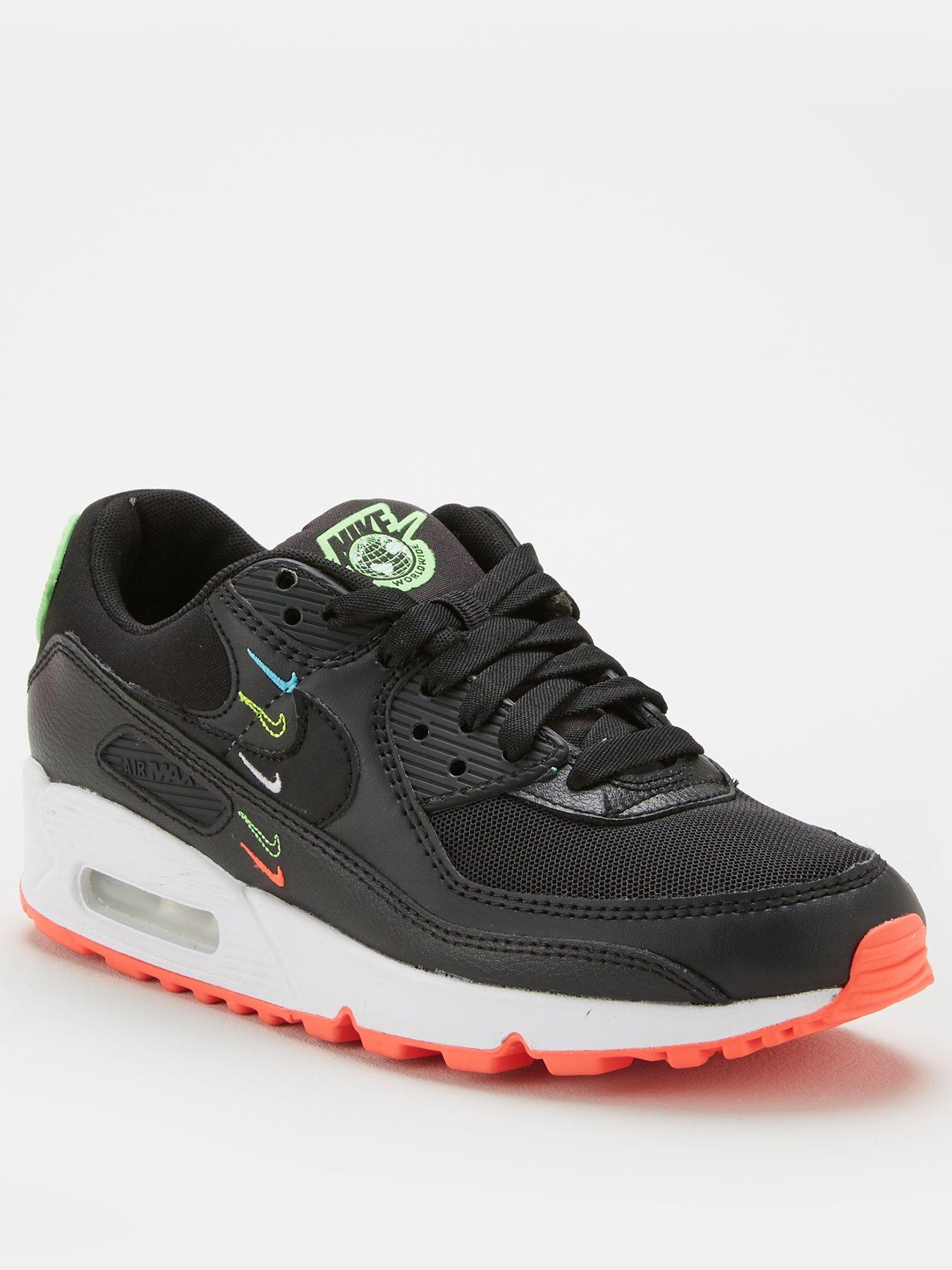 nike trainers black and green