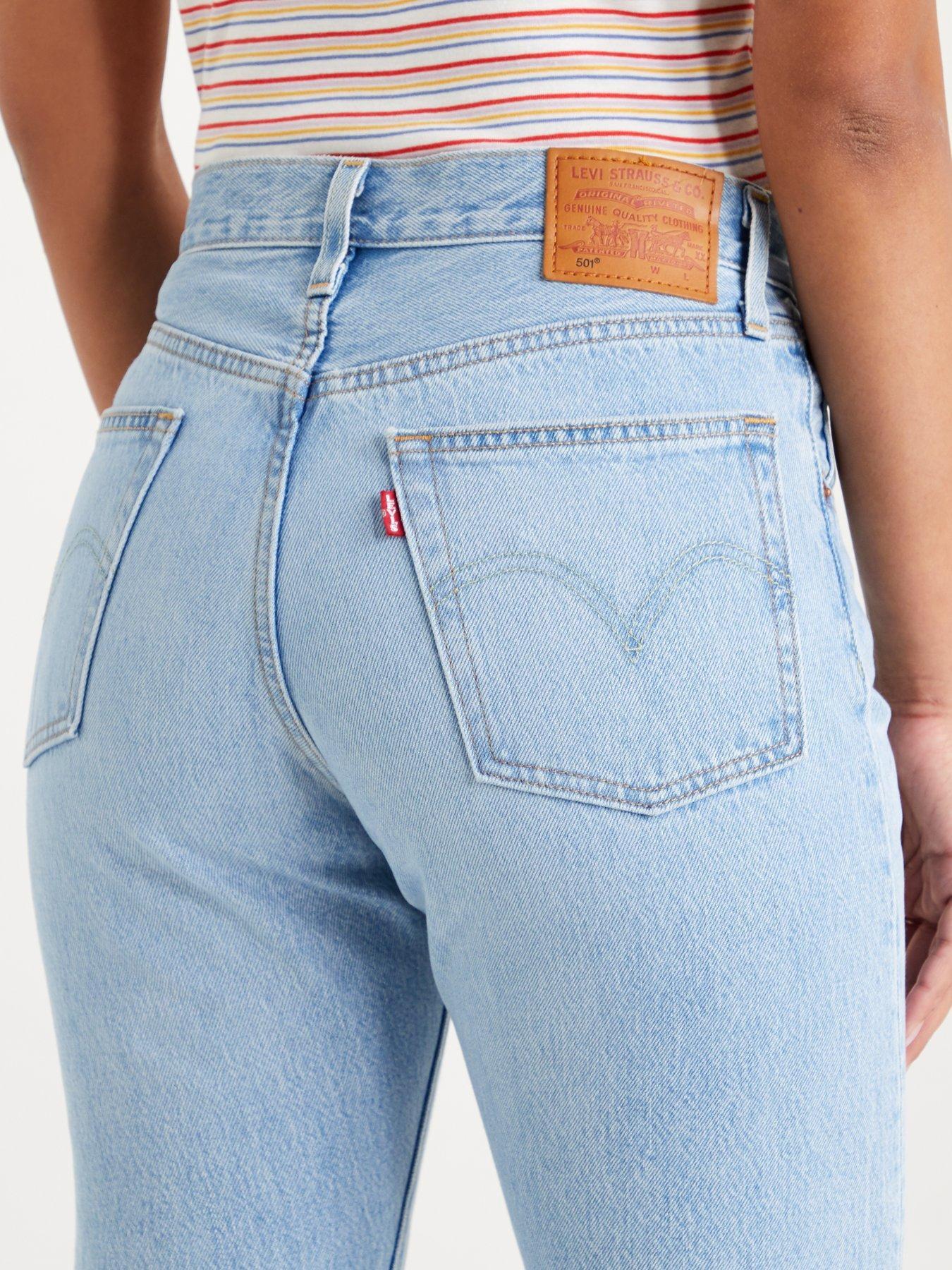 Levi's 501 Crop - Ojai Luxor Ra - Denim Blue | Very.co.uk