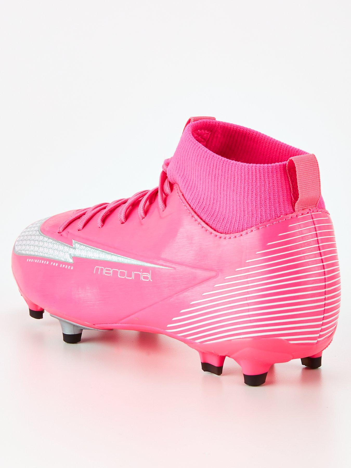 Nike Academy Mercurial Superfly Junior Firm Ground Football Boot Pink Very Co Uk