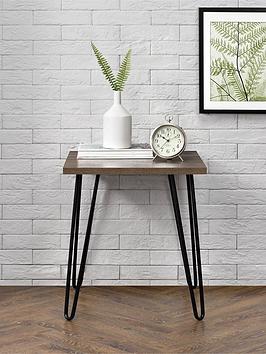 Product photograph of Dorel Home Owen Side Table - Walnut Effect from very.co.uk