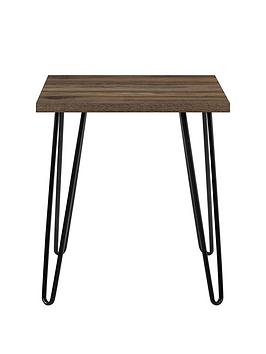 Product photograph of Dorel Home Owen Side Table - Walnut Effect from very.co.uk