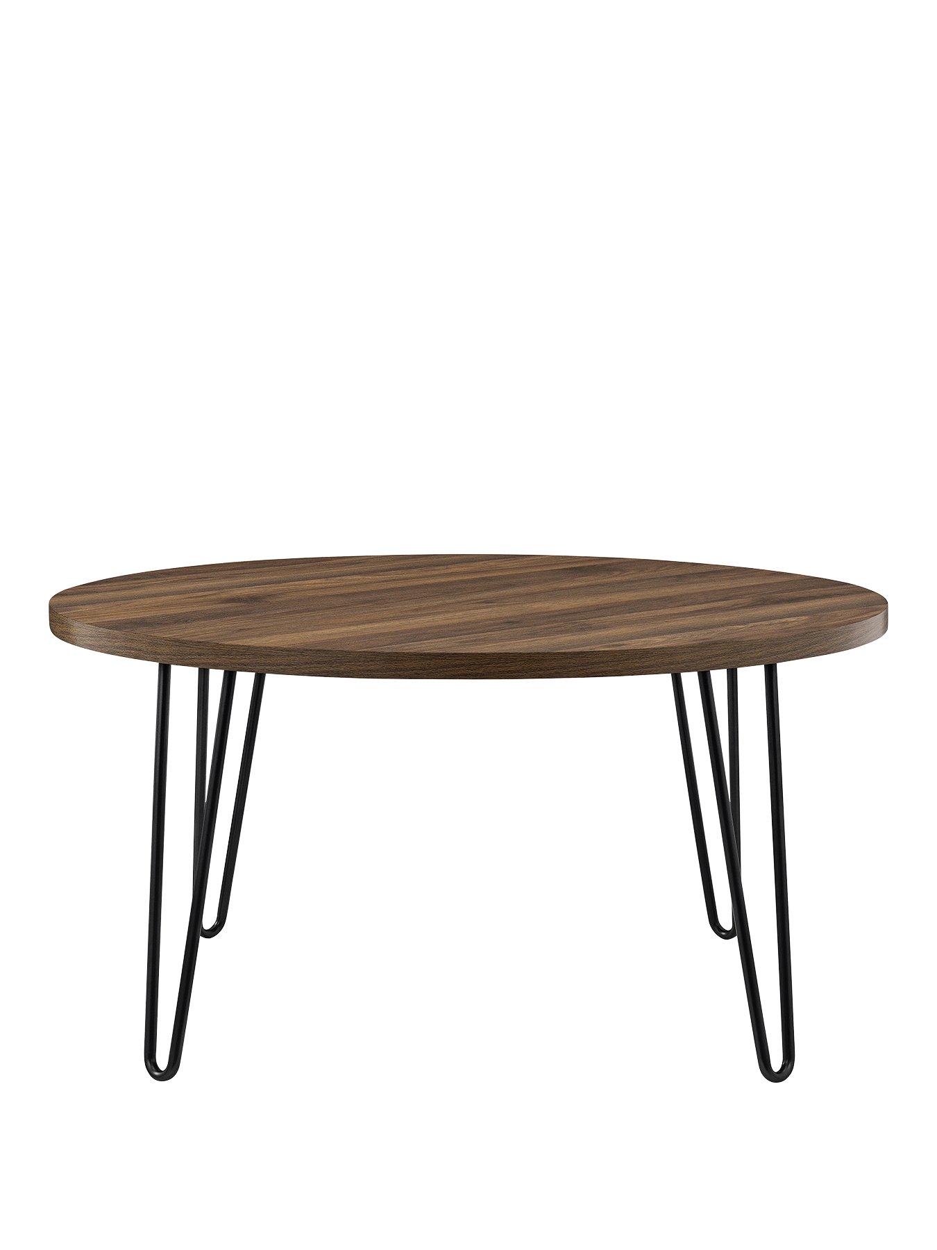 Dorel Home Owen Round Coffee Table Walnut Effect very.co.uk