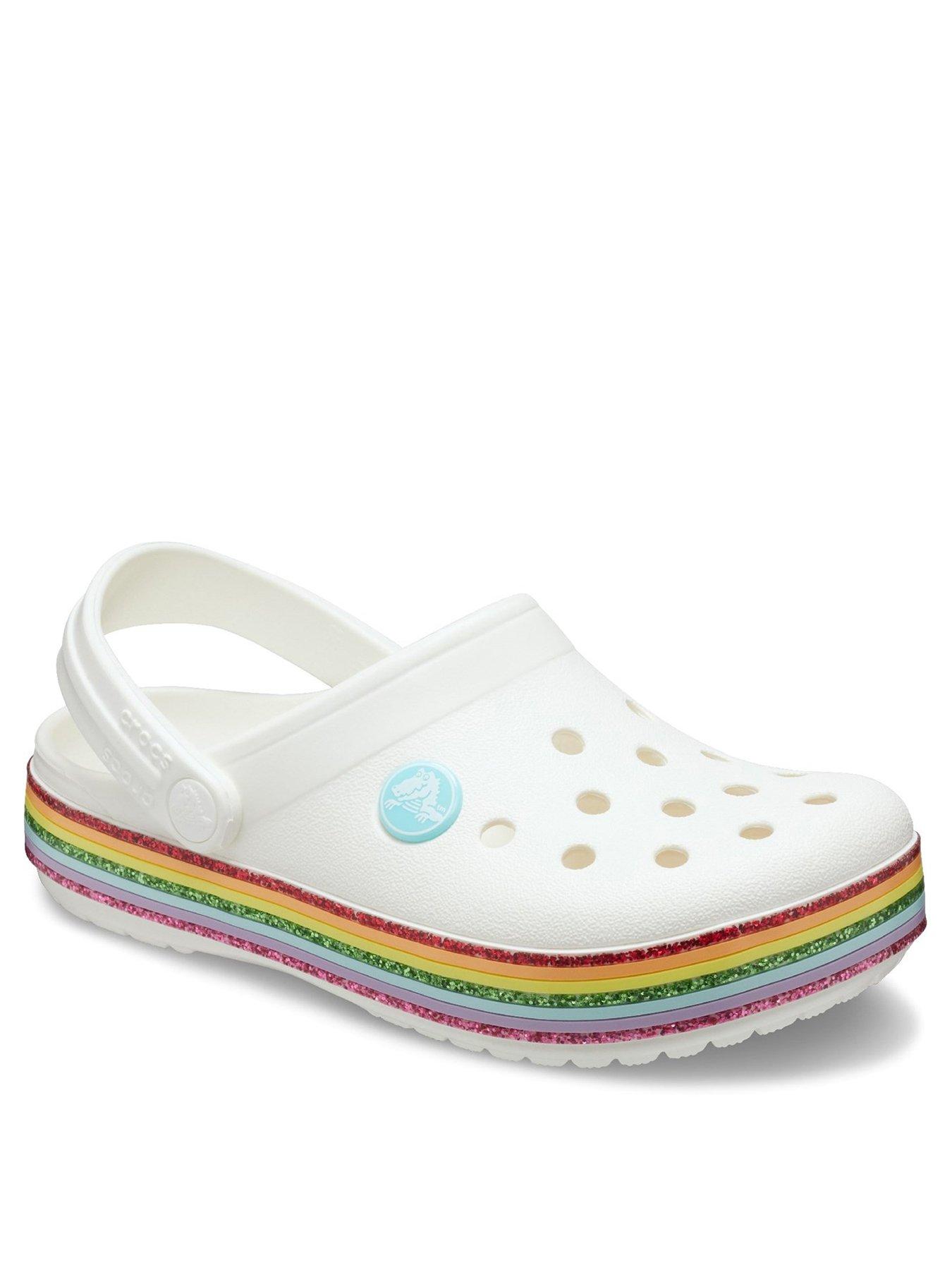 Crocs Girls Crocband Rainbow Clog Slip 