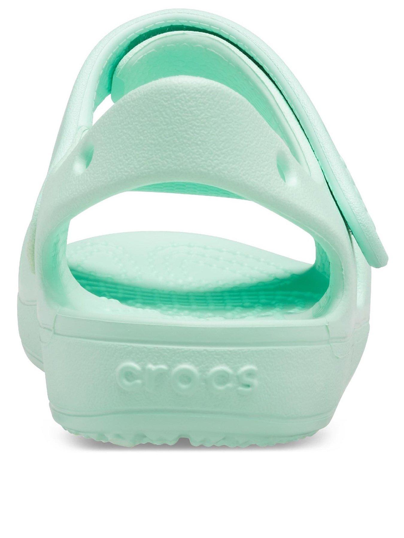 girls mint crocs