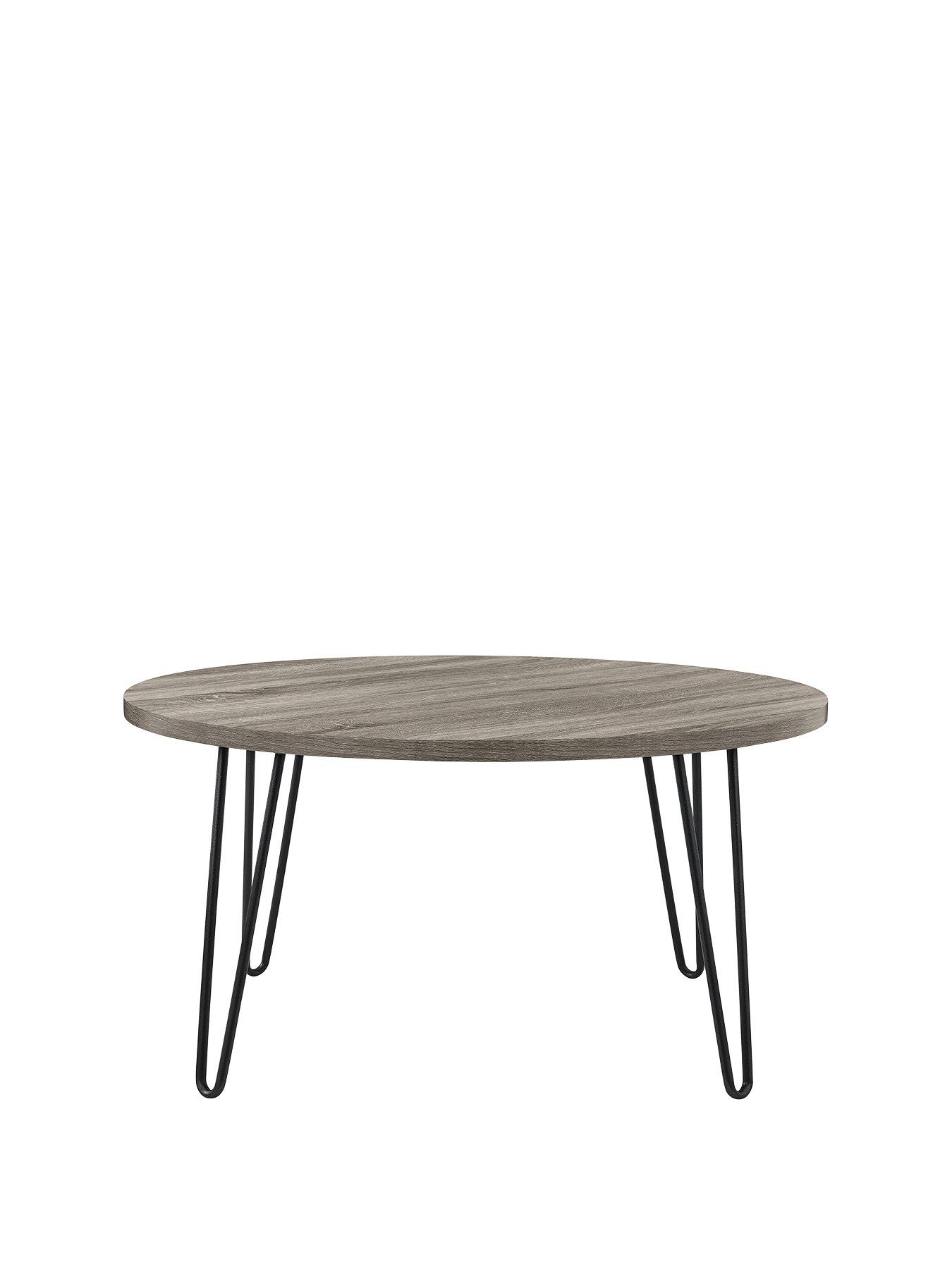 Owen Round Coffee Table Grey Oak Effect Very Co Uk