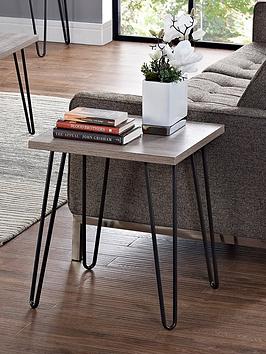 Product photograph of Dorel Home Owen Side Table - Grey Oak Effect from very.co.uk